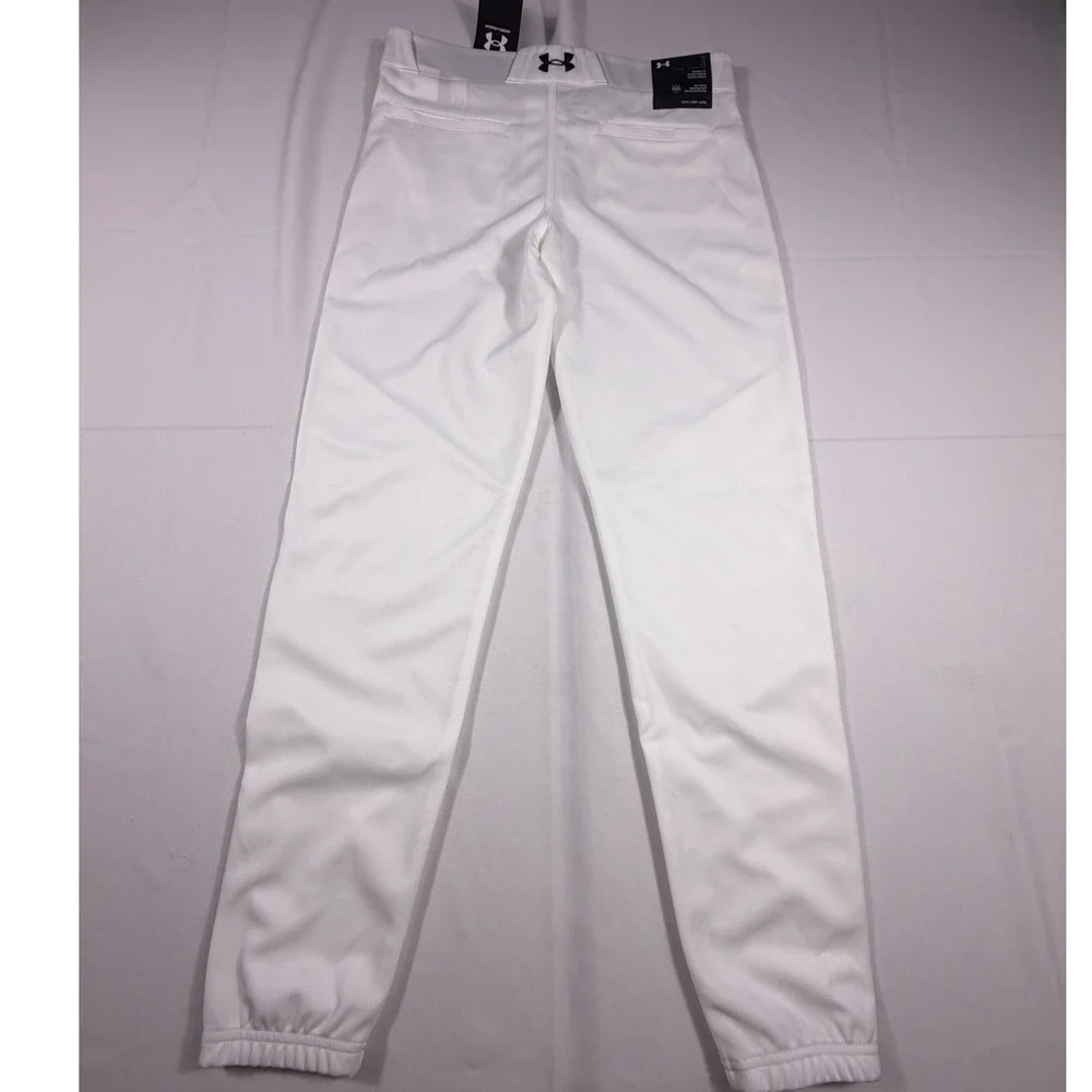 Under Armour Boys White Utility Tapered Baseball Pants 1374382 Youth Large NWT